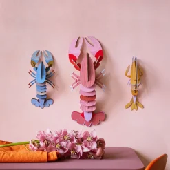 Trophée mural à assembler langoustine ambrée