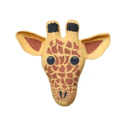 Trophée mural en papier mâché girafe