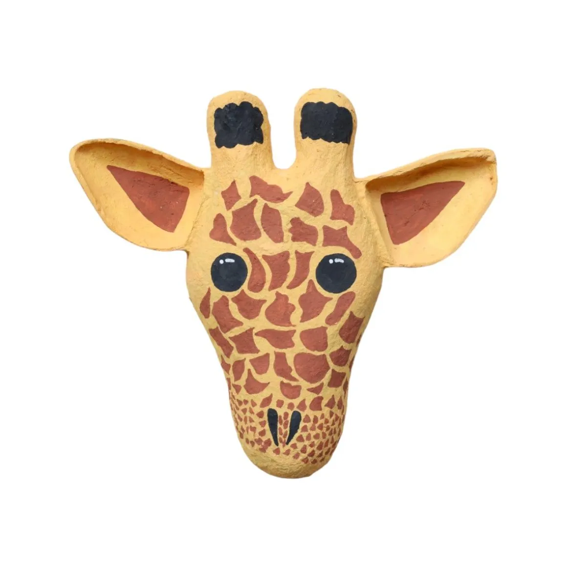 Trophée mural en papier mâché girafe