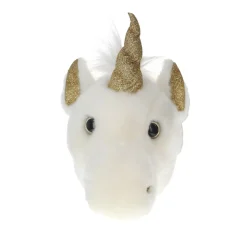 Trophée peluche tête de Licorne pailletée