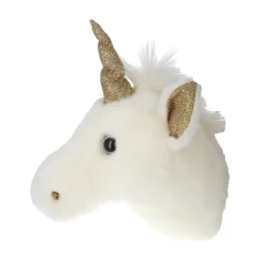 Trophée peluche tête de Licorne pailletée
