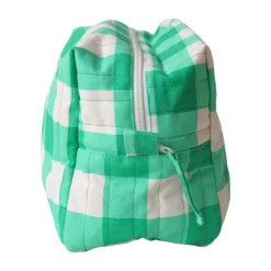 Trousse de toilette à carreaux verts - Les Inséparables