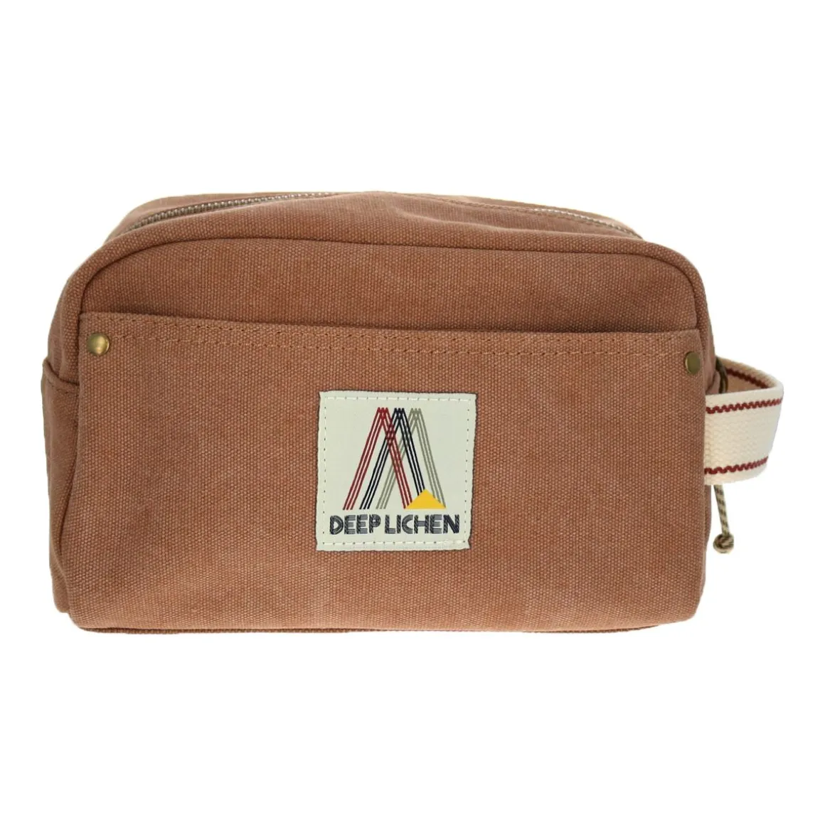 Trousse de toilette en toile marron