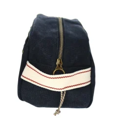 Trousse de toilette en toile bleu marine