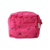 Trousse de toilette en velours rose - La vie en rose