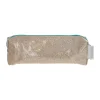 Trousse dorée et verte à paillettes