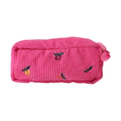 Trousse en velours rose - La vie en rose