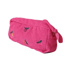 Trousse en velours rose - La vie en rose