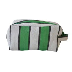 Trousse rayée verte broderie Papa - Copacabana party !