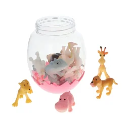 Œuf rose contenant 12 animaux