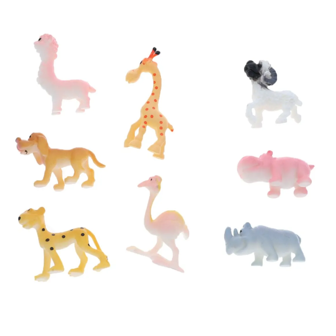 Œuf rose contenant 12 animaux