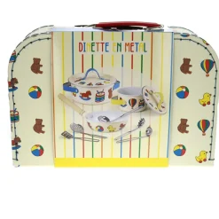 Valisette dinette métal vintage