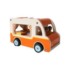 Van camping car rétro jouet en bois