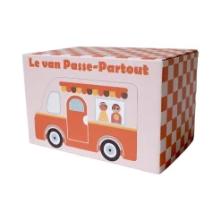 Van camping car rétro jouet en bois