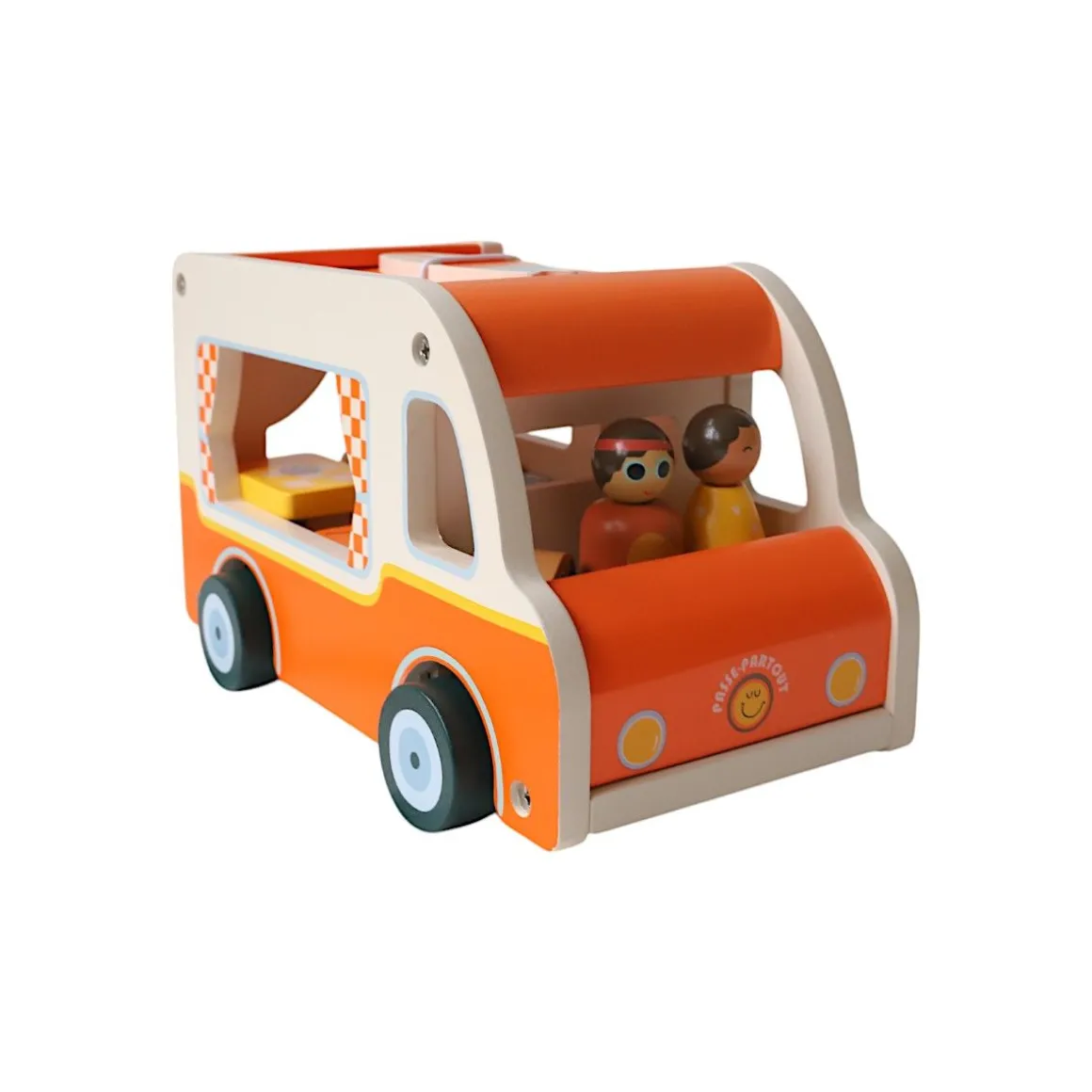Van camping car rétro jouet en bois