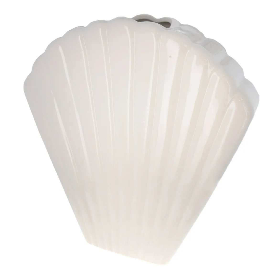 Vase coquillage céramique blanc