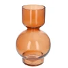 Vase en verre ambré