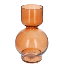 Vase en verre ambré