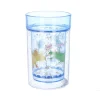 Verre à paillettes bleu dinosaures