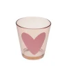 Verre cœur rose