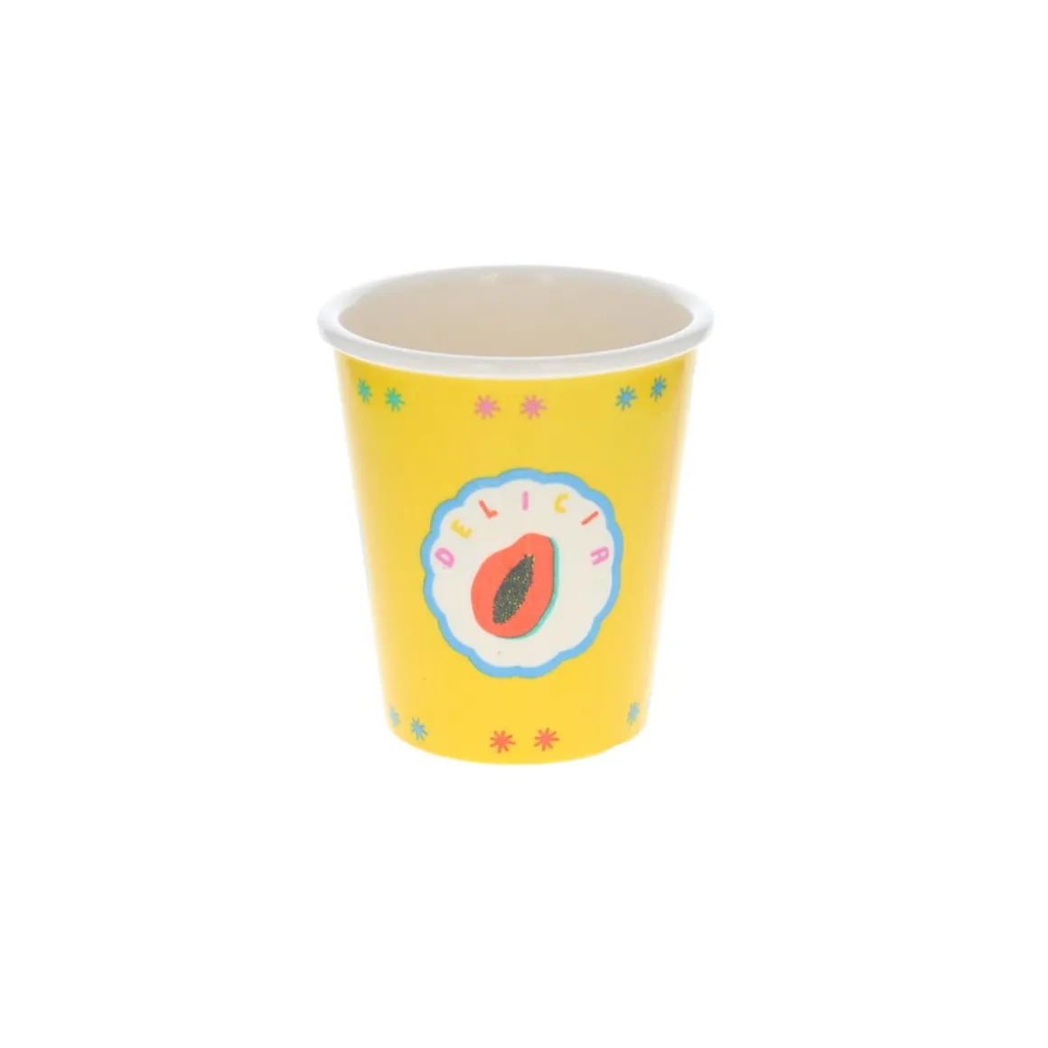 Verre en mélamine jaune papaye - Copacabana party !