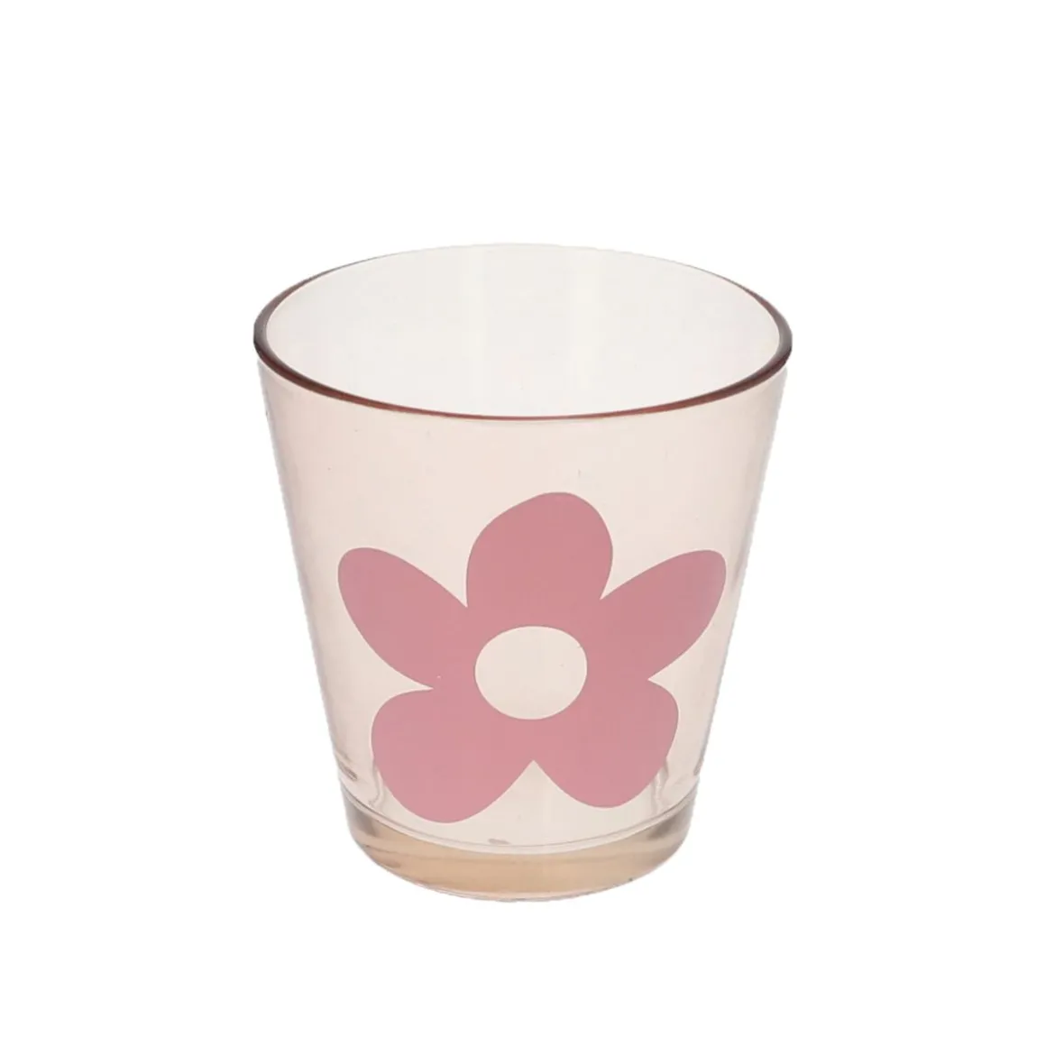 Verre marguerite rose